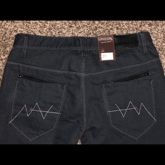 🔴 Mens Denim Jeans with Zipper Back Pockets NWT - Picture 7 of 8